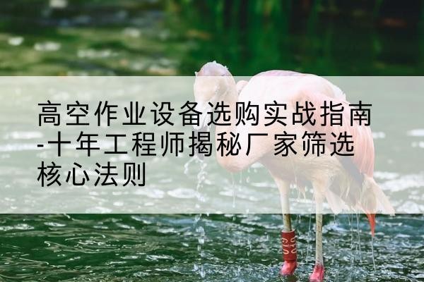 沐川剪叉式升降机厂家-高空作业设备选购实战指南-十年工程师揭秘厂家筛选核心法则