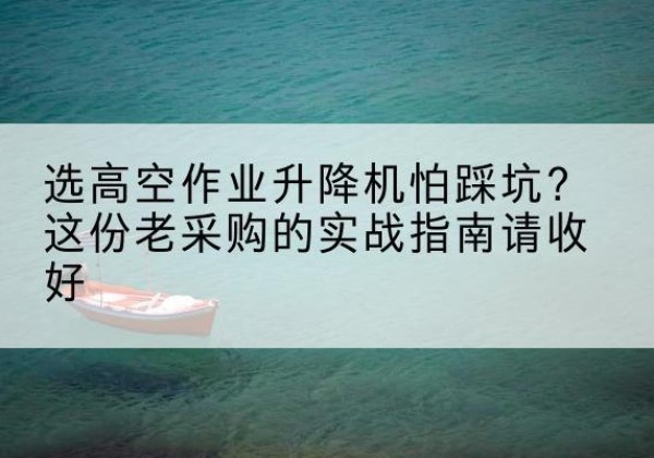 沐川高空作业升降机厂家推荐-选高空作业升降机怕踩坑？这份老采购的实战指南请收好